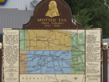 Historic marker showing Todd County and surrounding counties.